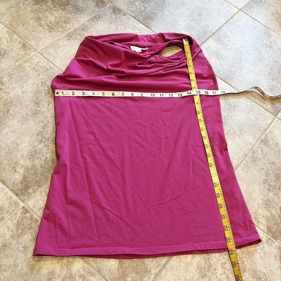 Synergy Organic Clothing Fuchsia Pink Drape Neck Tank Top Pullover Extra Small - Picture 3 of 6